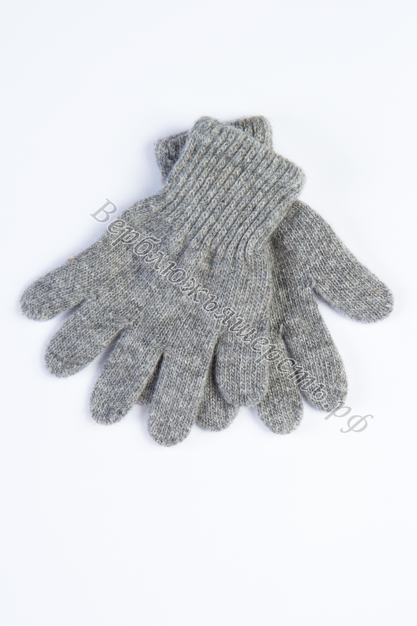 Детские перчатки из монгольской шерсти СК сер БАТСЕЖY, цвет серый
