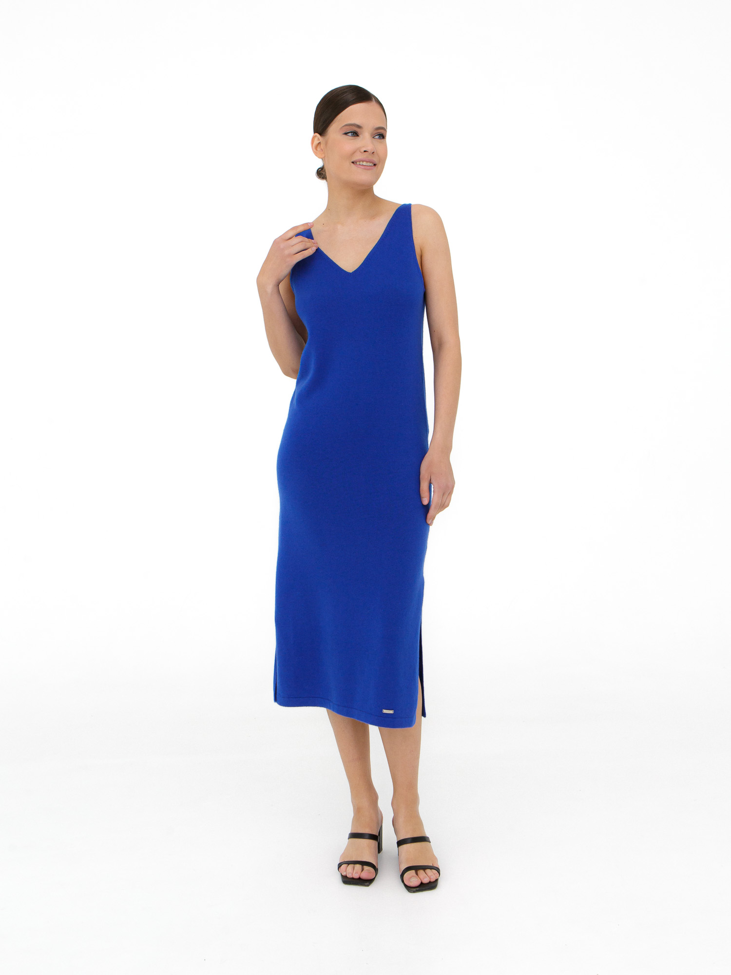 Платье из кашемира 06053 XL MUNKH, цвет синий, размер XL
