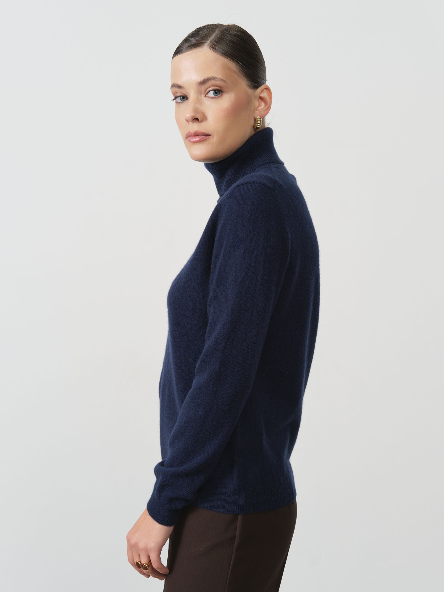 Водолазка женская из пуха яка 12068 синяя купить в Новосибирске