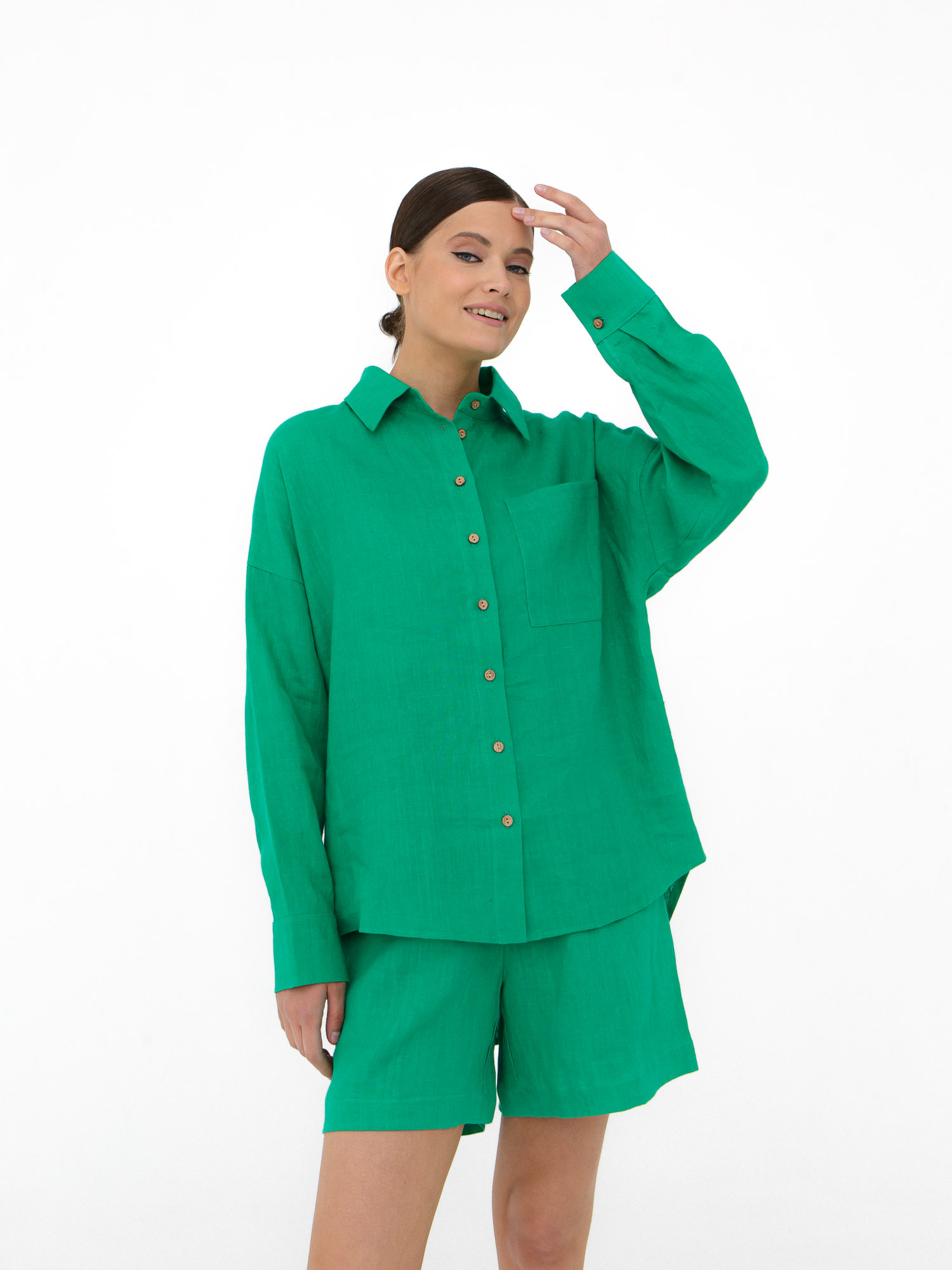 Блузка женская КЛ-7732-ИЛ23 светло-зеленый 42 ELECTRA STYLE, цвет светло-зелёный, размер 42 - фото 1