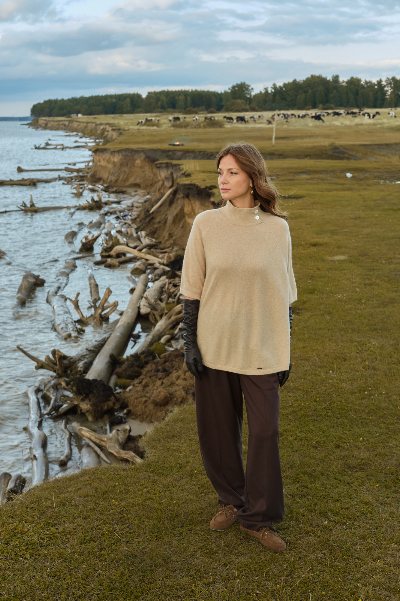 пончо из кашемира